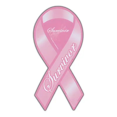 Magnetic Bumper Sticker - Breast Cancer Survivor - Pink Ribbon Support Magnet • $7.99