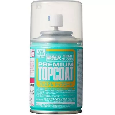 Mr. Top Coat Semi-Gloss Spray B602 Mr. Hobby 88ml Premium Topcoat B-602 • $15.20