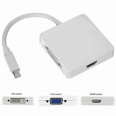 Mini Display Port DP To HDMI VGA DVI Adapter For Microsoft Surface Pro 3 2 1 Mac • £7.43