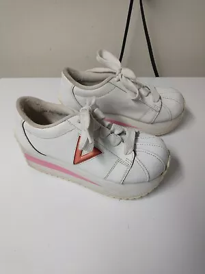 Vintage 90's Volatile Platform Sneakers Women's 8 Pink And White • $75