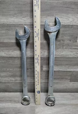 Vintage Huge 1 7/8 & 1 11/16 Industrial Wrench Set • $24.99