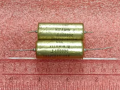 2 Pieces CSC SPRAGUE VITAMIN Q 196P Capacitor 0.1uF 1000V • $49.99