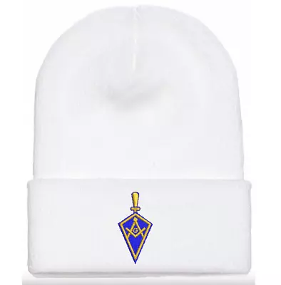 MASON MASONIC FREEMASON Cuffed BEANIE CAP HAT Embroidered • $16.99