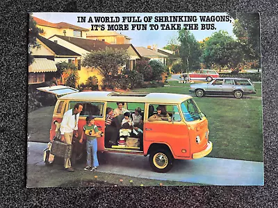 Vw Official Bus Campmobile Prestige Sales Brochure 1979 Usa Edition • $29.95