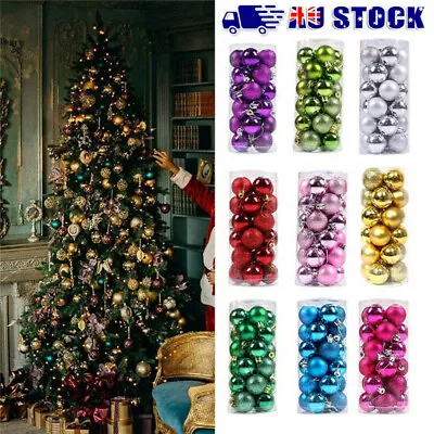 24PCS Christmas Tree Balls Baubles Decoration Xmas Hanging Home Party Ornament • $11.99