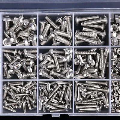 £9.69 • Buy 500Pcs Assorted M3 M4 M5 Stainless Steel Hex Screws Socket Bolts And Nuts Kit UK