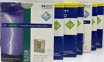 Lot Of 7 HP 88147J Rewritable Magneto-Optical Disk 5.2GB Used • $40