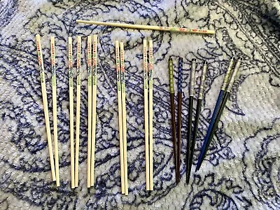 Vintage To Now Chopsticks Lot Of 8 Pairs + 1 Extra :) • $12.95