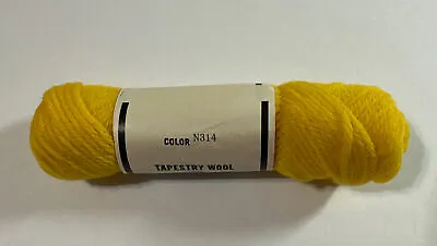 #N314 Yellow Single Ply Tapestry Yarn  100% Wool Skein By Elsa Williams New • $1.45