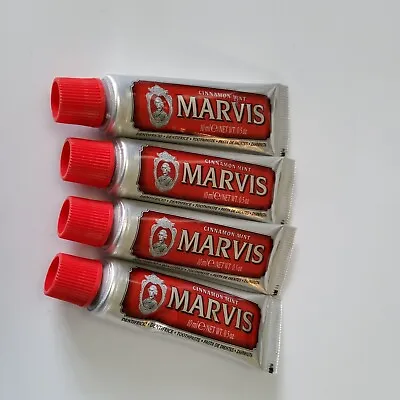 Lot Of 4-Marvis Cinnamon Mint Toothpaste 0.5oz/10ml Sealed • $19.99