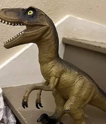 Toys R Us Velociraptor 2016 Maidenhead Rubber Tall Dinosaur 16” Tail-head 11  • $20