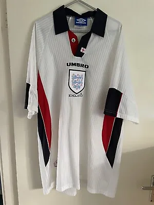 £49.99 • Buy England Official Umbro World Cup 1998 Jersey Home SHIRT Retro Brand New Size XL