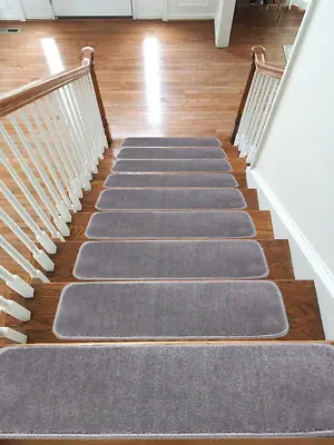 New Carpet Stair Treads NON-SLIP MACHINE WASHABLE Mats/Rugs 22x67cm 13pc -15pc • $52.41