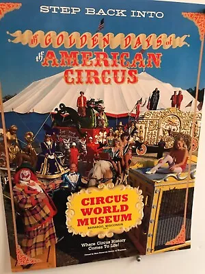 $14.77 • Buy Vintage Circus World Museum Poster 18 X24  Big Top Show And Parade Featured