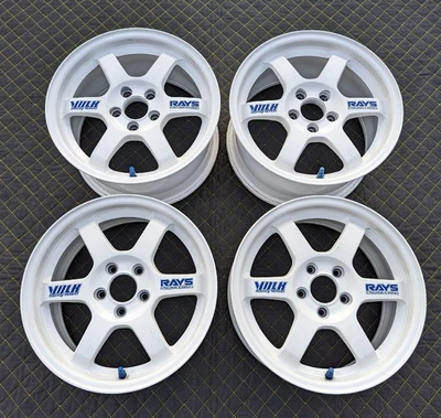 $2650 • Buy RAYS VOLK RACING TE37 Rims 15 Wheels 4 7J 7.5J 48 PCD 100 5H RARE WHEEL JDM