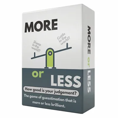 More Or Less Card Game Cardboard How Good Is Your Judgement Family Party Action • £6.99