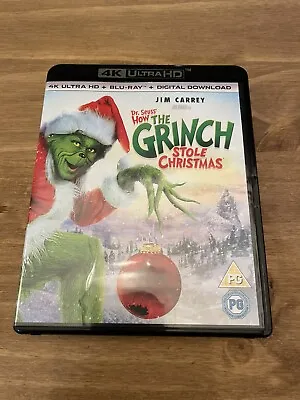 £14.99 • Buy Dr Seuss' How The Grinch Stole Christmas 4K UHD + Blu Ray VGC - Free P&P