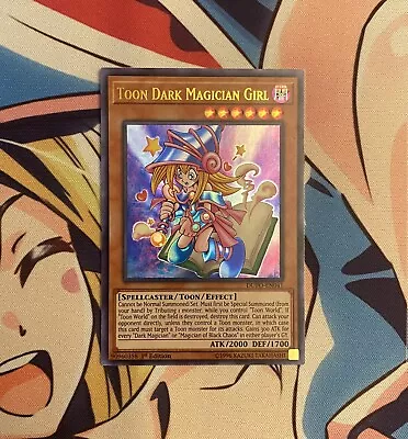 YUGIOH TCG Toon Dark Magician Girl DUPO-EN041 Ultra Rare Holo 1ST EDITION NM • $6.49