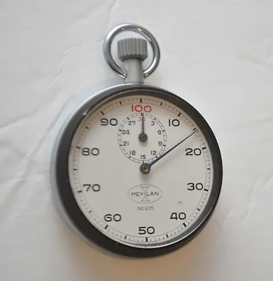 Vintage Swiss Made MAYLAN 215 Mechanical Wind Up 7 Jewel Stopwatch EXCELLENT ++ • $49.95