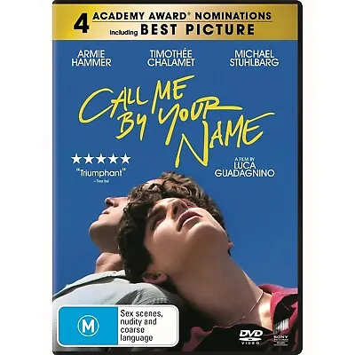$16.10 • Buy Call Me By Your Name (DVD 2017) PAL Region 2&4 (Timothée Chalamet, Armie Hammer)