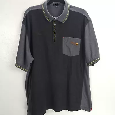 McDonalds Crew Member Uniform Polo Shirt Size XL-R Grey By Timeless Elements • $18.99