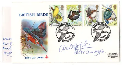 1980 British Birds FDC SP PMK Signed BBC Countryfile Charlotte Smith WS29475 • £10