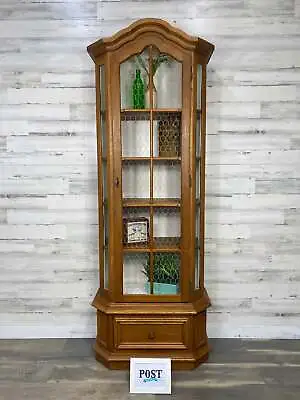 Antique Curio Cabinet Hutch Oak • $340