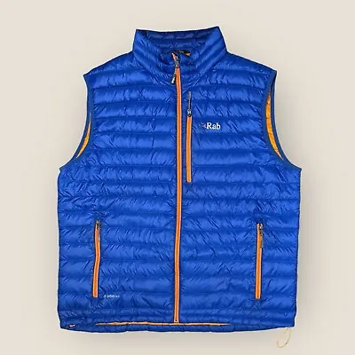 Mens Blue RAB Microlight Vest Pertex Padded Puffer Gilet Jacket (Size XL) H212 • £89.99