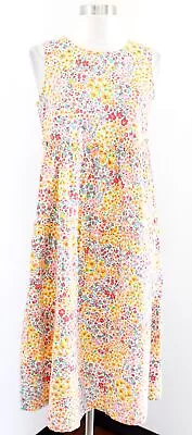 NWT J Crew Factory Colorful Floral Print Tiered Midi Dress Size 2P Sleeveless • $39.99