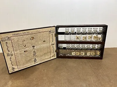 Vintage SPICE RACK Three Mountaineers CABINET Kitchen Wall Mount Apothecary Jars • $59.99