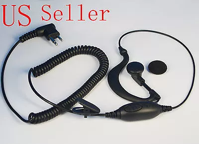 Clip Ear Earpiece Headset Mic For Motorola Radio Walkie Talkie 2pin • $8.90