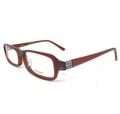 Vera Wang Eyeglasses Frames V147 BU Burgundy Red Silver Crystals 52-15-135 • $59.99