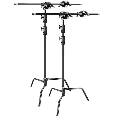 Neewer 2-Pack 100% Heavy-Duty Steel C-Stand Light Stand With 108cm Extension Arm • £249.99