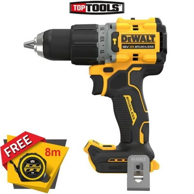 £84.93 • Buy DeWalt DCD805 18v XR Brushless Powerstack Combi Hammer Drill With Free Tape 8m