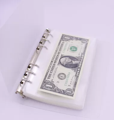 Paper Money Collection Holder Album Portable Book Banknotes Load 100 Notes Bills • $22.86