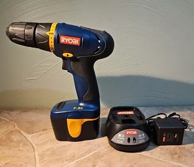 Ryobi 7.2V HP472 Volt Cordless Screwdriver Drill W/Charger TESTED  • $25