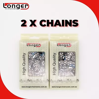 2 X 16  Inch CHAINSAW CHAIN FULL CHISEL 3/8LP 050 56DL For MAKITA BAR SAW CHAINS • $37.56