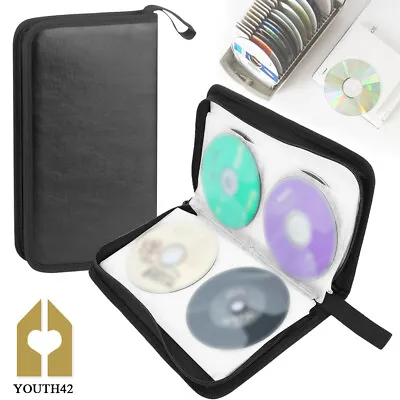 80x Car Storage Holder Case Wallet Organizer Portable Disc CD VCD DVD Carry Bag • £6.49