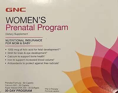 GNC  Women’s PRENATAL 30 DAY PROGRAM ( 3 Bottle Set 30 Day Prog ) BEST BY 03/24 • $17.99