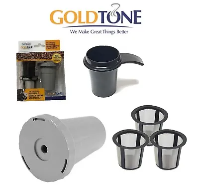 (3) GoldTone My K-Cup Reusable Filters Housing Scoop For Keurig Coffee Makers • $7.99