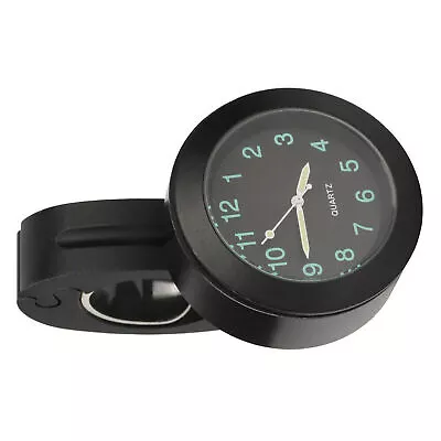 Black Universal 7/8'' 1'' Cruiser Handle Bar Mount Clock Watch For Motorcycle • $11.98