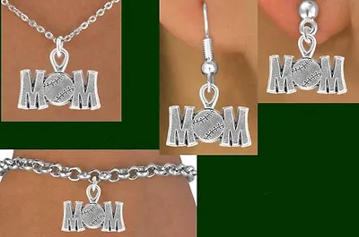 $5.50 • Buy MOM Baseball Softball Sports Bat Glove Mother Day School Base Girl White Jewelry