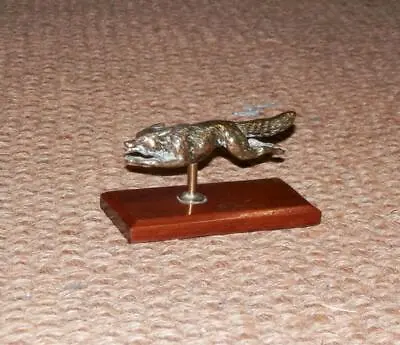 Antique/Vintage Brass Hunting Leaping Fox Car Mascot Model Figure On Base • $162.92