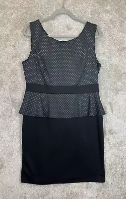 AA Studio Dress Womens 16 Gray Sleeveless Pullover Stretch Ruffle Waist- 5566 • $8.50
