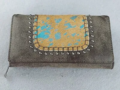 Trinity Ranch Hair-On Wallet By Montana West Secretary Style Cowhide Collection • $23.85