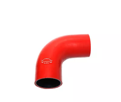 4-Ply Reinforced 2.5  ID 90 Degree Elbow Silicone Hose Coupler Intake RED • $13
