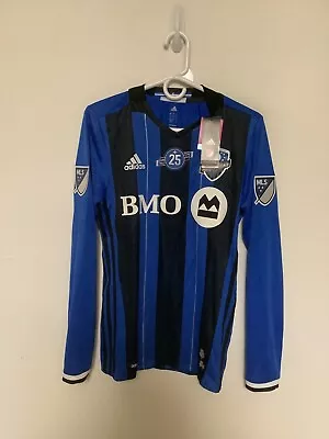 Adidas Men's MLS Impact Montreal Long Sleeve Soccer Futbol Jersey Size S NWT • $31.50