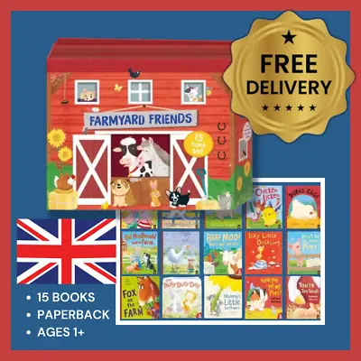 Farmyard Friends House 15 Book Collection Set FOR KIDS Books Practice Workbook • £22.95