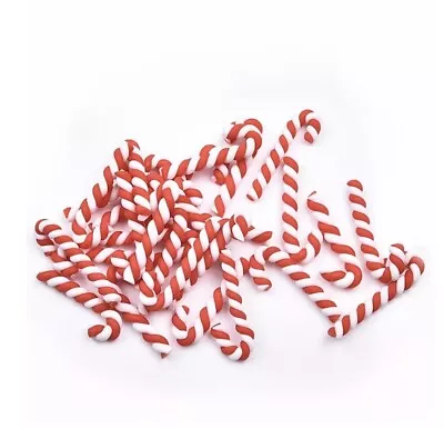 12 Christmas Candy Cane Charms Pendants Jewellery Craft 35mm - Beautiful ☃️🎄☃️ • £3.80