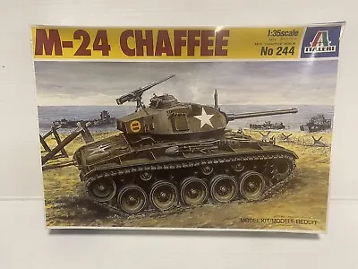 Vintage Italeri M-24 Chaffee Tank Kit  1:35 Scale No. 244 FACTORY SEALED NEW • $39